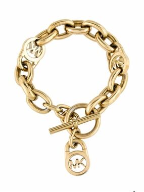 Michael Kors MK Chunky Chain Link Bracelet Padlock MK Logo